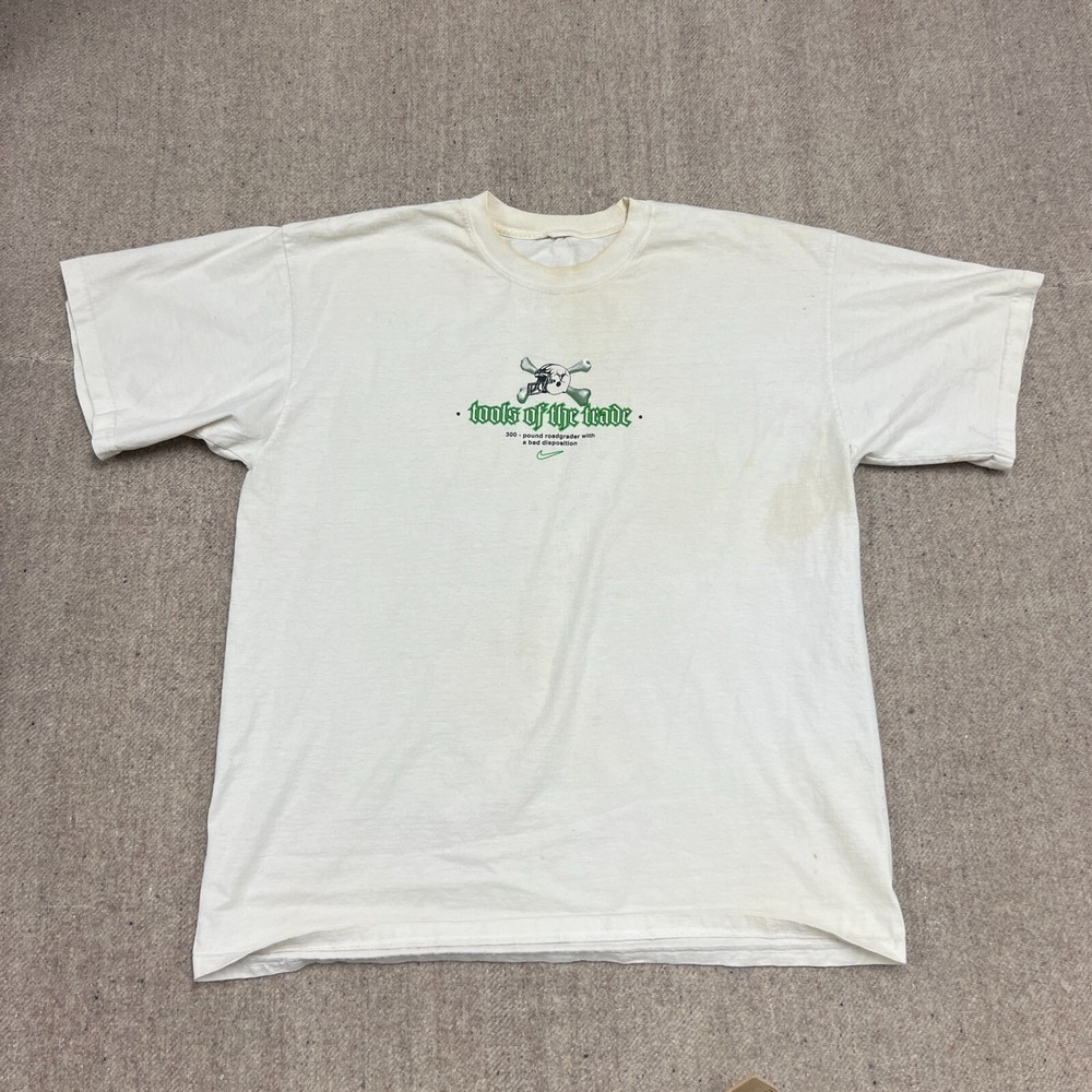 Vintage Nike Tools Of The Trade Shirt Mens XL White 2000s Y2K Football Skeleton